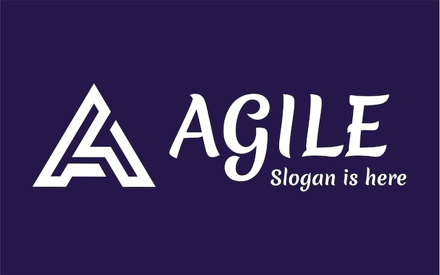 Vector agile - logotipo de una letra