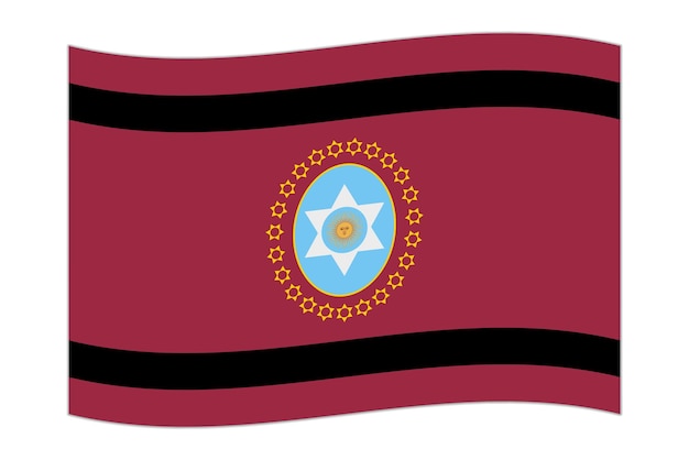 Agitando la bandera de la división administrativa de Salta de Argentina Ilustración vectorial