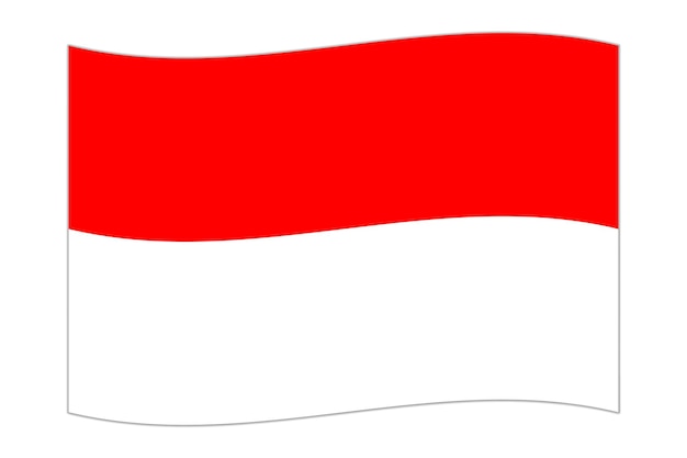 Agitando la bandera del país Indonesia Ilustración vectorial