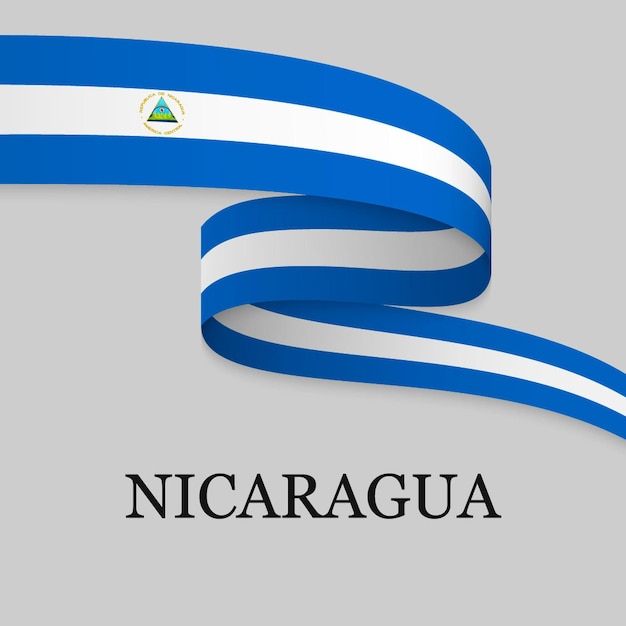 Agitando la cinta o pancarta con bandera