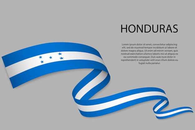 Agitando la cinta o pancarta con bandera