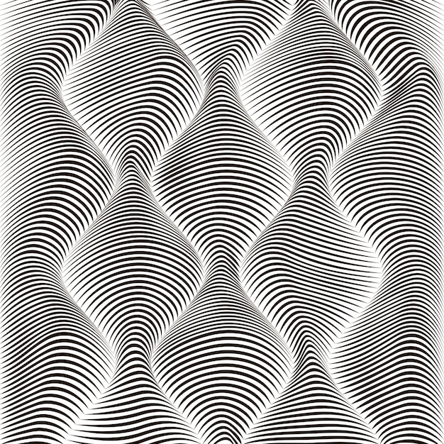 Agite el fondo monocromático rayado texturizado en estilo abstracto 3d.