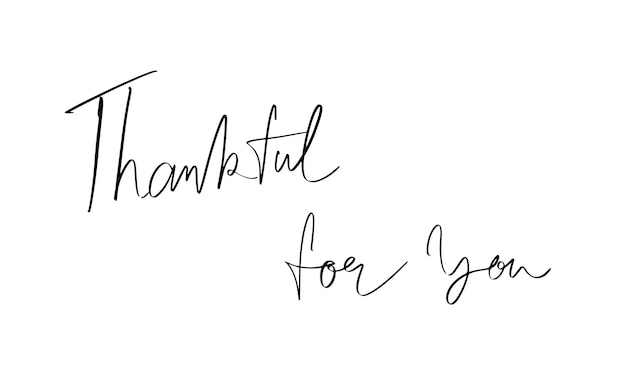 agradecido por usted texto caligrafía mensaje escrito a mano gratitud gracias negocio icono objeto gra