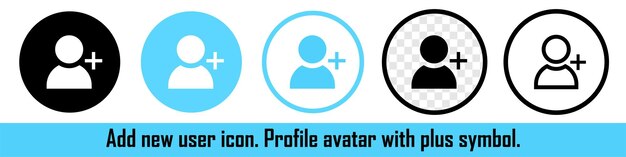 Agregar foto de perfil Nuevo perfil Avatar anónimo Foto de perfil con un plus Vector