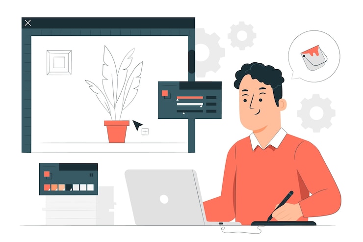 Vector agregar ilustración del concepto de color