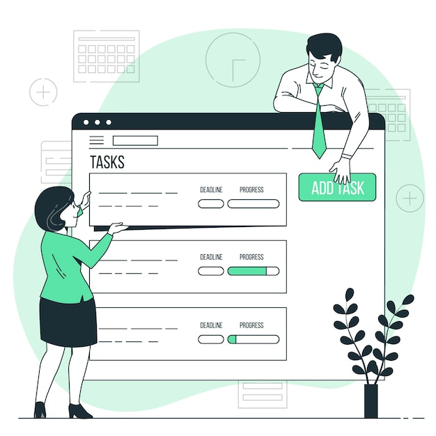 Agregar ilustración del concepto de tareas