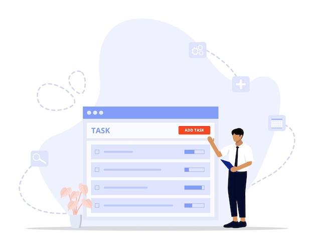 Agregar ilustración del concepto de tareas
