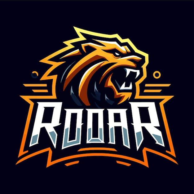 Este agresivo logotipo de la cabeza de león rugiente presenta una llamativa ilustración vectorial en formato EPS10