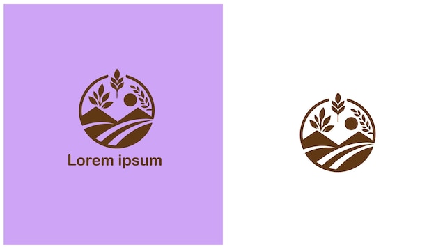 Agricultura Agricultura Cultivo Agronomía diseño de logotipo único ilustración