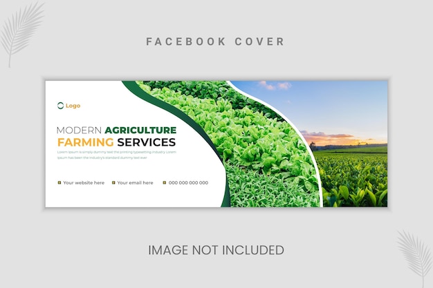 Agricultura, agricultura o servicios de jardín de césped y plantilla de diseño de banner web