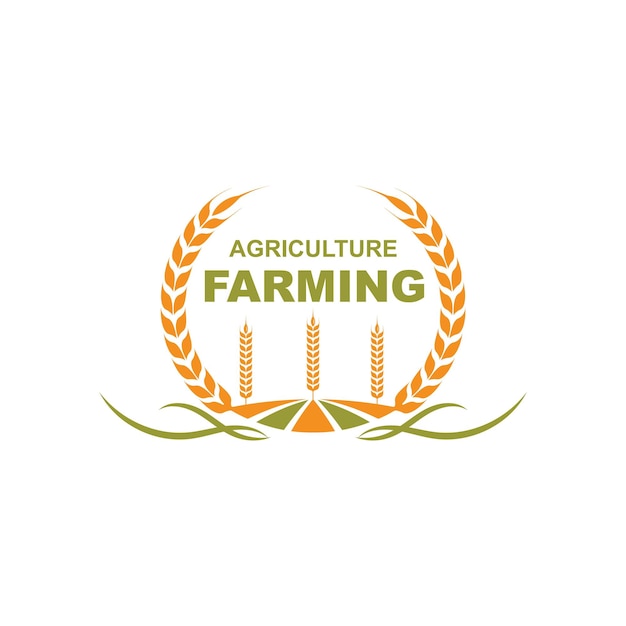 Agricultura granja icono logo vector diseño