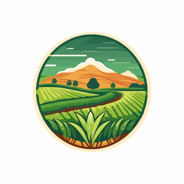 Agricultura naturaleza verde Agri logo vector