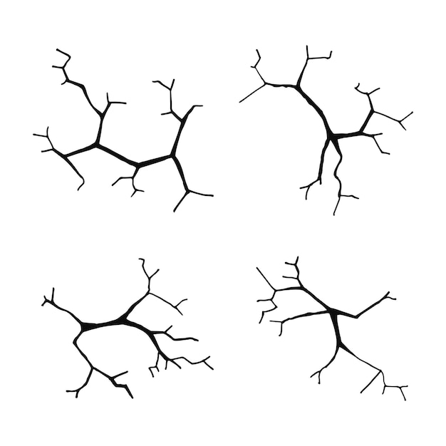 Agrietado en vector de pared