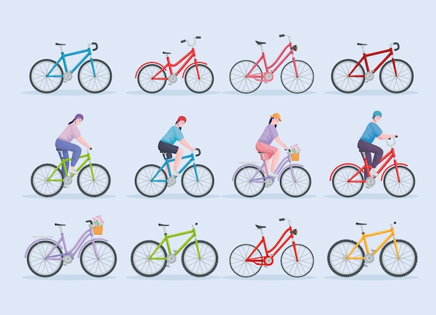 Agrupa personas en bicicleta