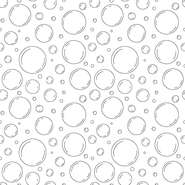 Agua burbuja transparente vector patrón fondo limpieza concepto dibujos animados espuma vector ilustración