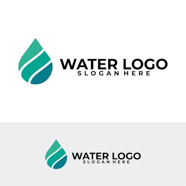 Agua logo icono vector aislado