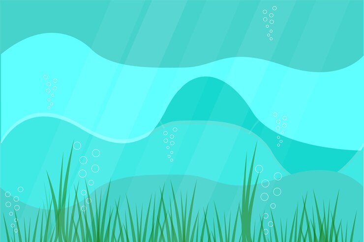 Vector agua de mar con algas fondo textura resto vacaciones