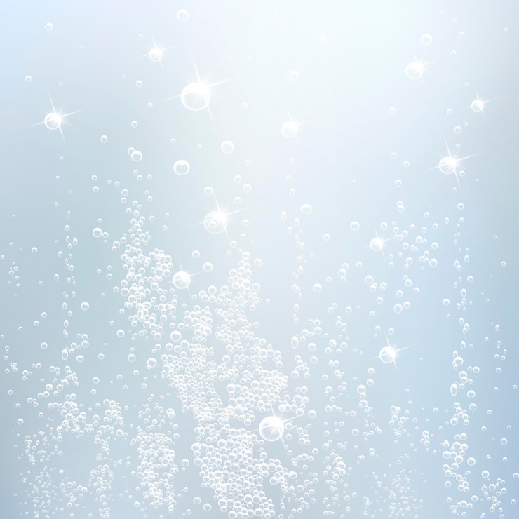 Vector agua mineral con burbujas