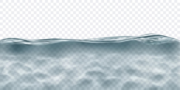 Vector agua transparente con ondas cáusticas