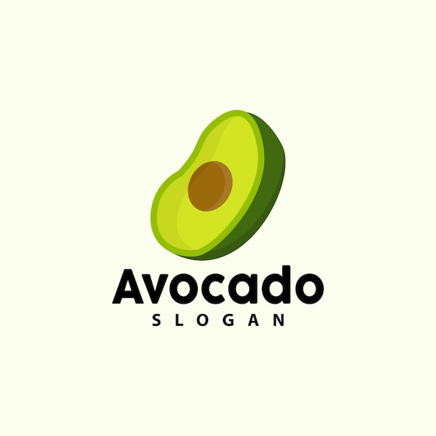Aguacate Logo Fruta Fresca Vector Símbolo Icono Diseño