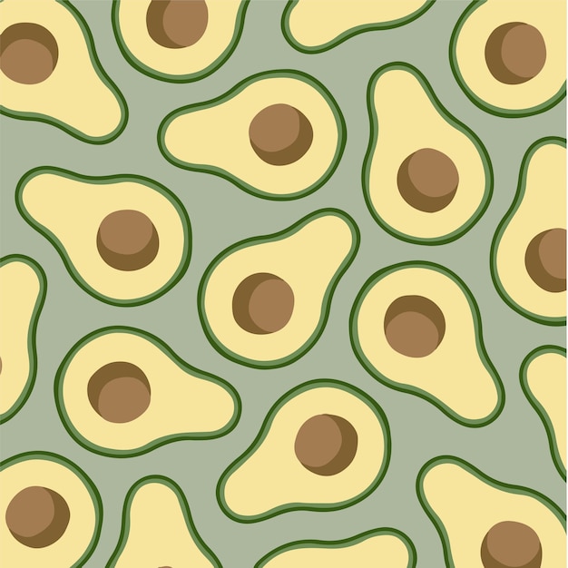 Aguacate Patrón Fondo Publicación Redes Sociales Frutas Ilustración Vector