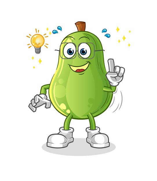 aguacate tiene una idea de dibujos animados. vector de mascota