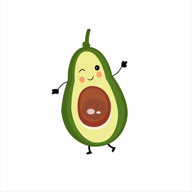 Aguacate vector iconos de verduras frescas