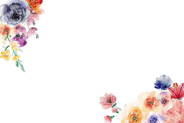 Aguarela de fondo floral abstracto