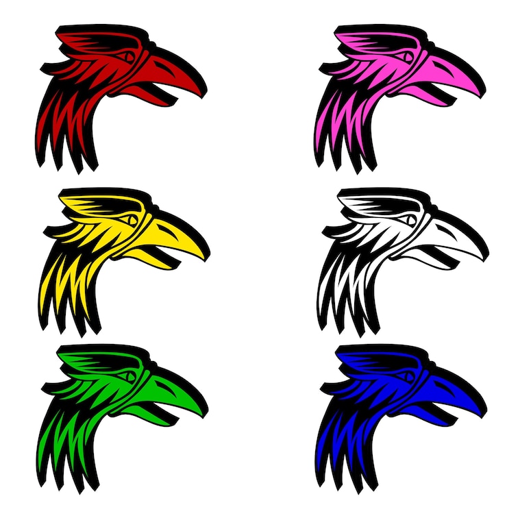 Vector águila aislada sobre fondo blanco para el diseño del emblema