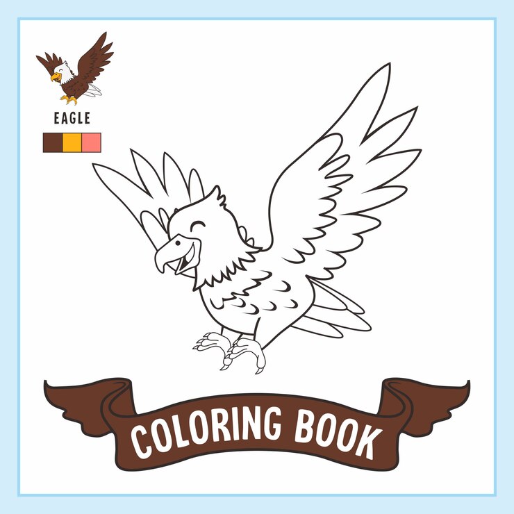 Vector águila animales para colorear