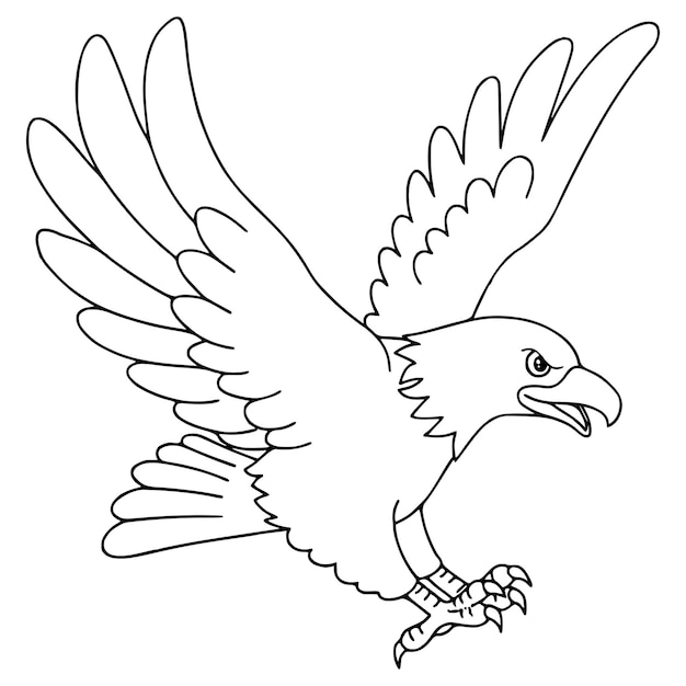 Vector Águila en blanco y negro