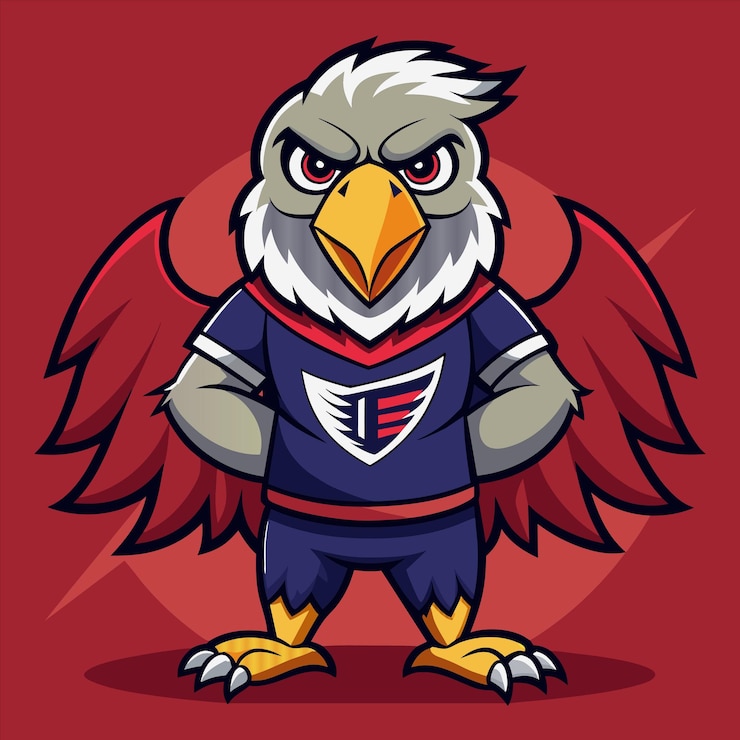 Vector un águila con una camisa que dice águila en él