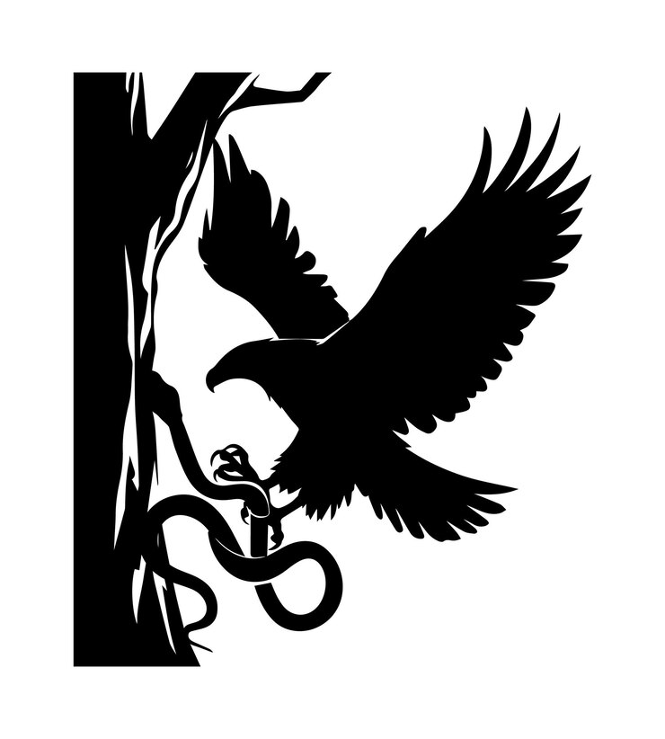 Vector el águila contra la serpiente.