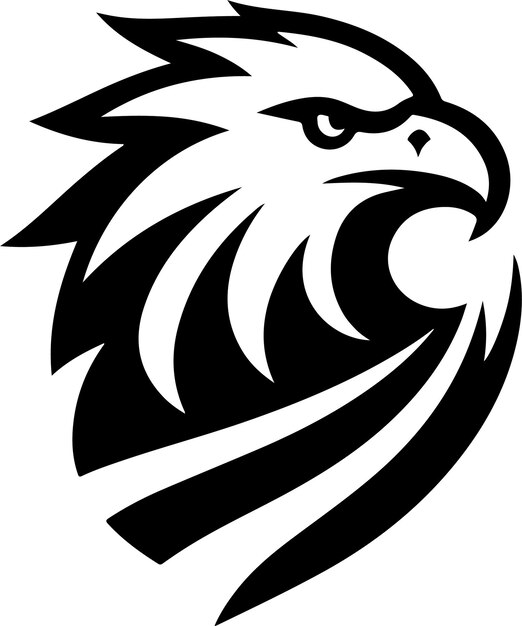 un águila con un fondo blanco y negro