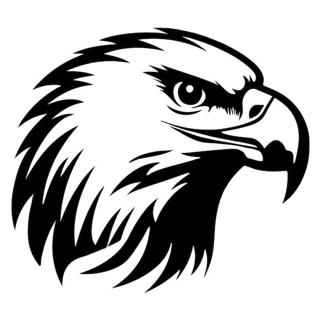 Vector un águila con un fondo blanco que dice 