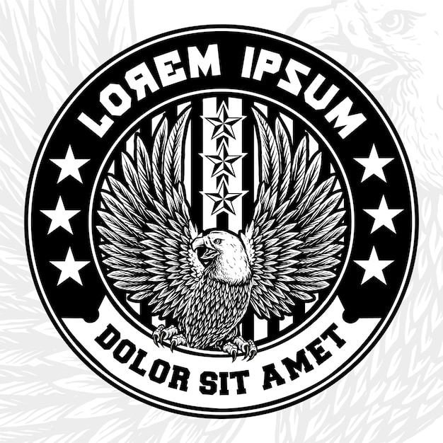Águila con insignias vintage