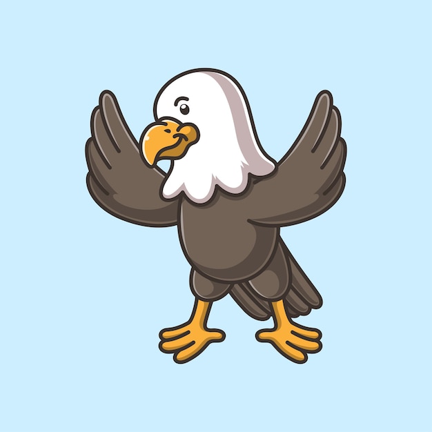 Águila linda de dibujos animados