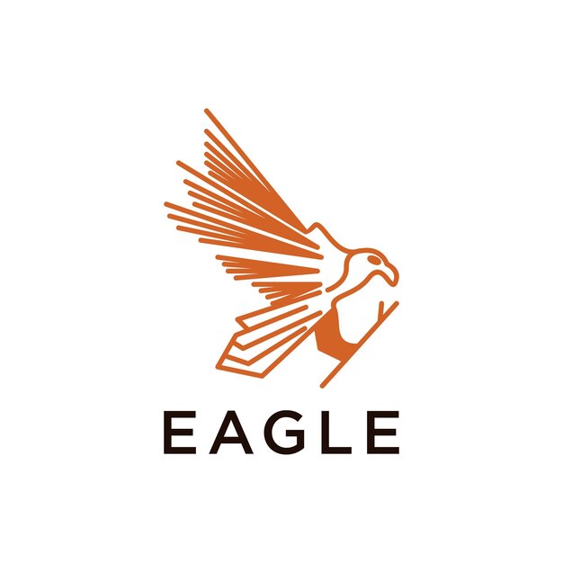 águila logo vector icono plano