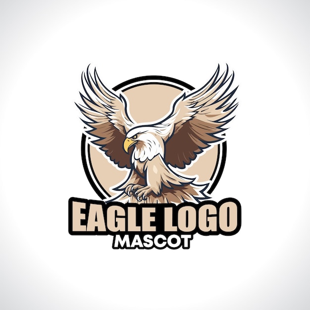 águila, mascota, logotipo, águila, vector