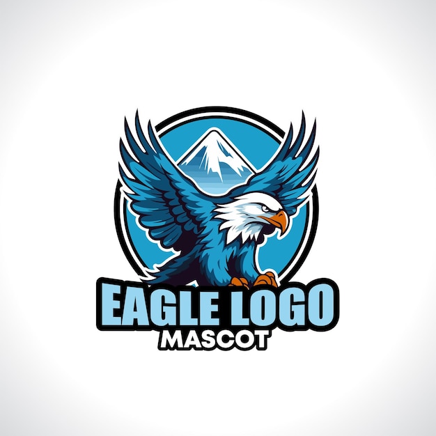 águila, mascota, logotipo, águila, vector