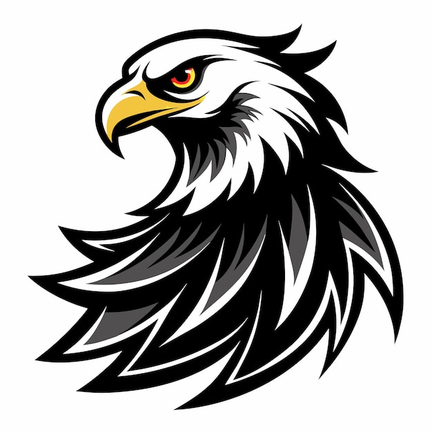 un águila con una pluma en el medio