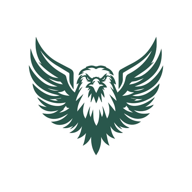 un águila verde con una cara verde y un logotipo que dice águila