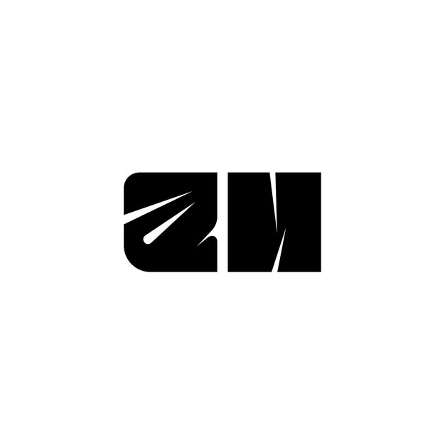 AH Monogram Logo Diseño carta texto nombre símbolo monocromo logotipo alfabeto carácter simple logo