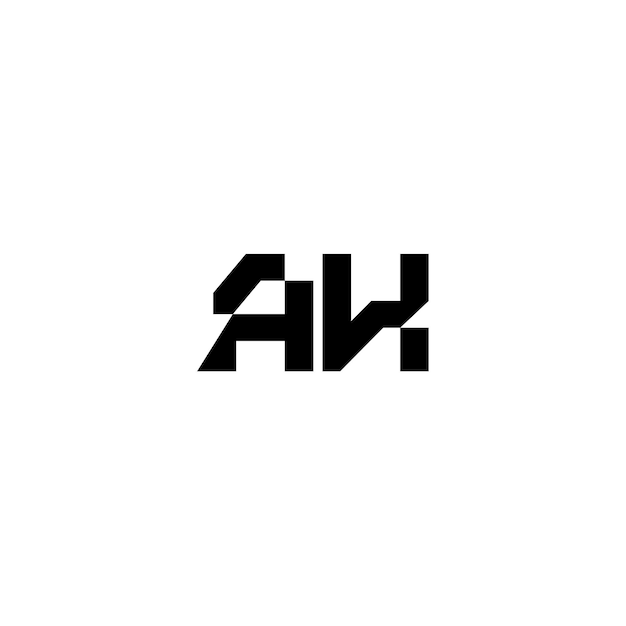 AH Monogram Logo Diseño carta texto nombre símbolo monocromo logotipo alfabeto carácter simple logo