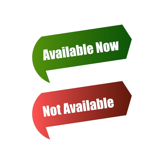 ahora disponibles no disponibles etiquetas