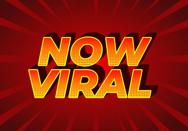 Ahora efecto de texto viral para las redes sociales en estilo 3D y colores modernos