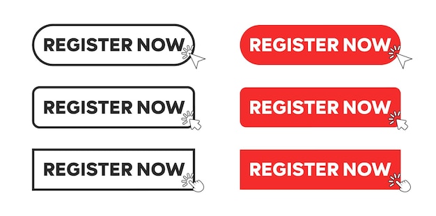 Ahora registre el botón en el rectángulo rojo y el contorno del estilo de la ilustración vectorial