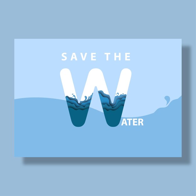 Vector ahorrar agua