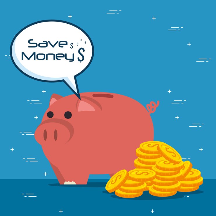 Vector ahorrar dinero
