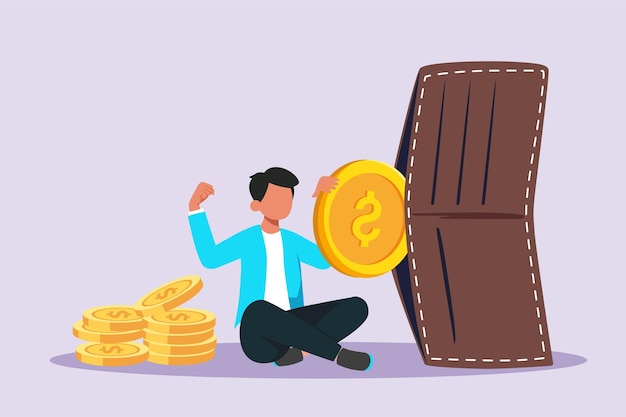 Ahorro de dinero análisis de planificación presupuesto personal inversión concepto de gestión financiera coloreado